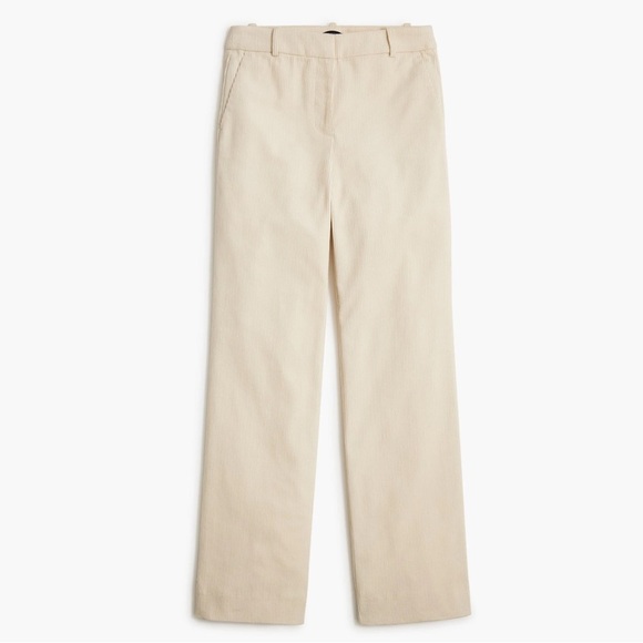 J. Crew Wide Leg Corduroy Pant in Cream NWT - Picture 1 of 10